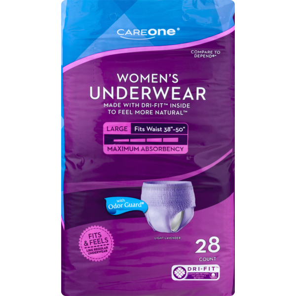 Feminine Care CareOne Underwear for Women Max Large hero