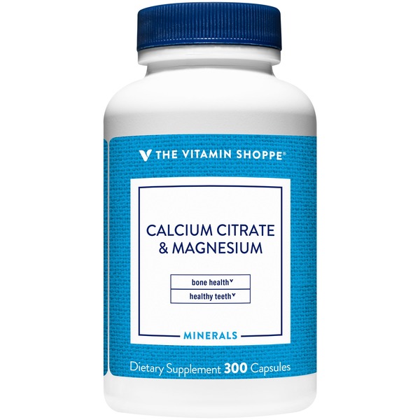 Calcium The Vitamin Shoppe Calcium Citrate with Magnesium (300 Capsules) hero