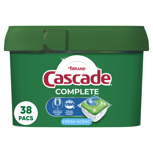 Dish Detergents Cascade Complete Actionpacs, Dishwasher Detergent, Fresh Scent hero