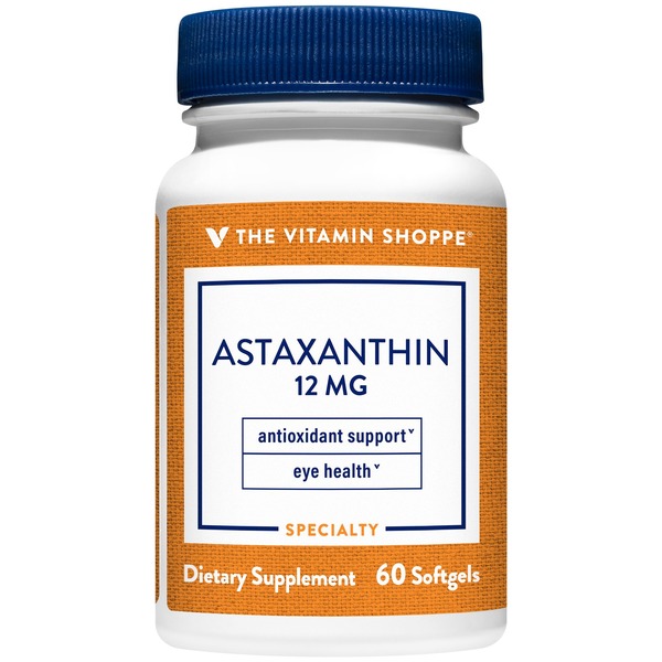 Antioxidants The Vitamin Shoppe Astaxanthin Antioxidant - 12 MG (60 Softgels) hero