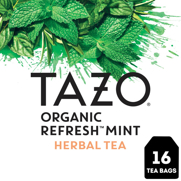 TAZO Tea Organic Herbal Tea Bags Refresh Mint hero