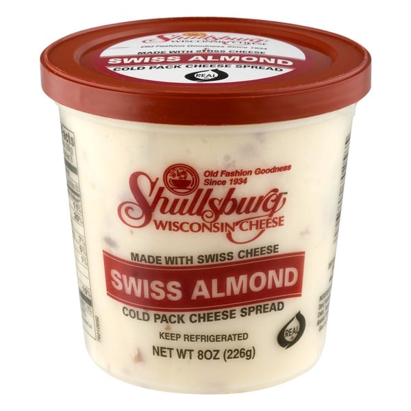 Spreads Shullsburg Creamery Cold Pack Cheese Spread Swiss Almond hero