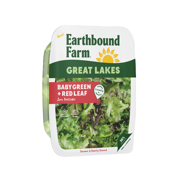 Fresh Vegetables Earthbound Farm Greenhouse Baby Green + Red Leaf hero