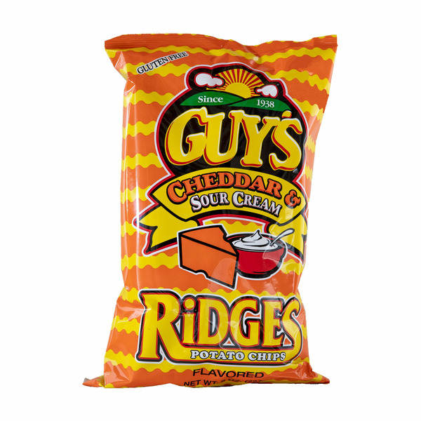 Chips & Pretzels Guy's Snacks Cheddar Sour Cream & Onion Potato Chips hero