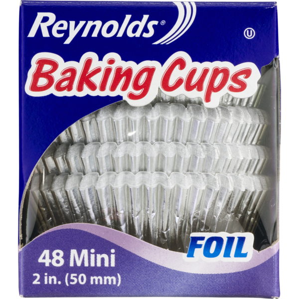 Baking Supplies & Decor Reynolds Baking Cups, Foil, Mini, 2 Inch hero