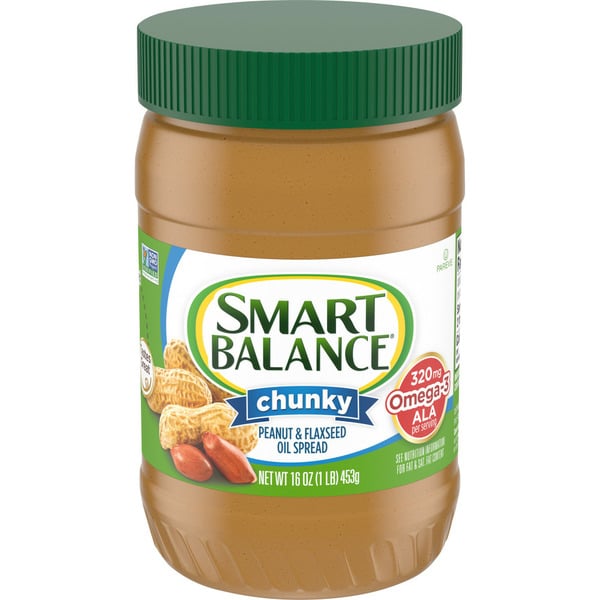 Spreads Smart Balance Chunky Peanut and Flaxseed Oil Spread, Peanut Butter Alternative hero