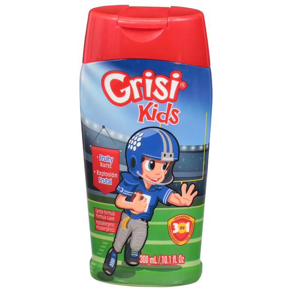 Grisi Shampoo, Conditioner, Shower Gel, Fruity Burst, 3 in 1 hero