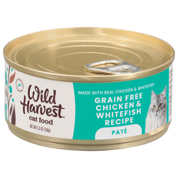 Cat Food & Care Wild Harvest Cat Food, Grain Free, Chicken & Whitefish Recipe, Pate hero