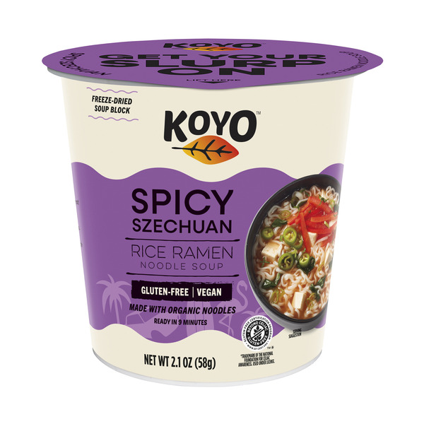 Asian Foods KOYO Spicy Szechuan Rice Ramen Noodle Soup hero