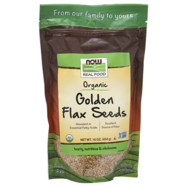 Grains, Rice & Dried Goods NOW Golden Flax Seeds, Organic hero