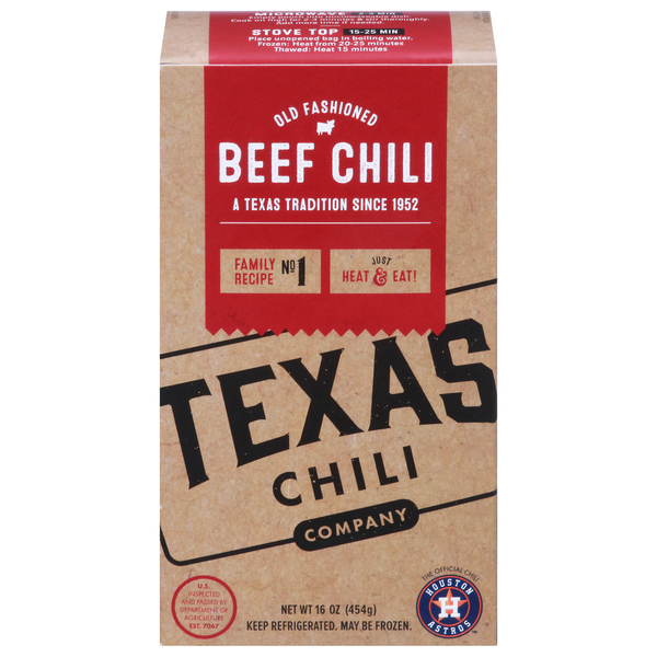 Prepared Meals Texas Chili Company Beef Chili, Old Fashioned hero