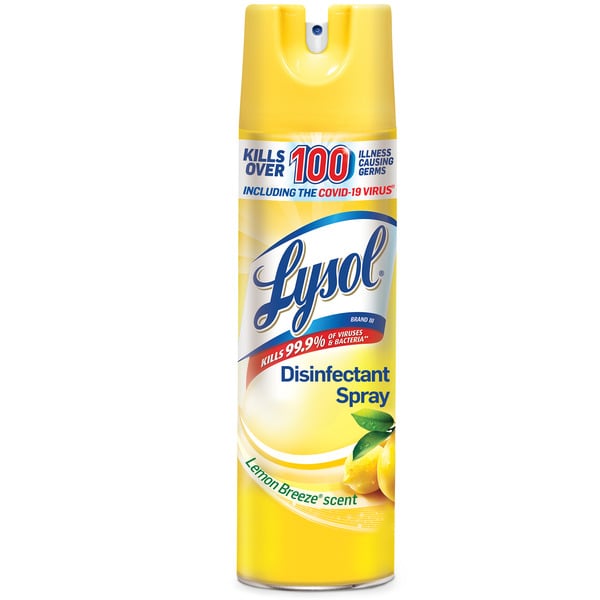 Cleaning Products and Supplies Lysol Disinfectant, Sanitizing and Antibacterial Spray, Lemon Breeze hero