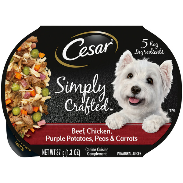 Cesar Simply Crafted Beef, Chicken, Purple Potatoes, Peas & Carrots Canine hero