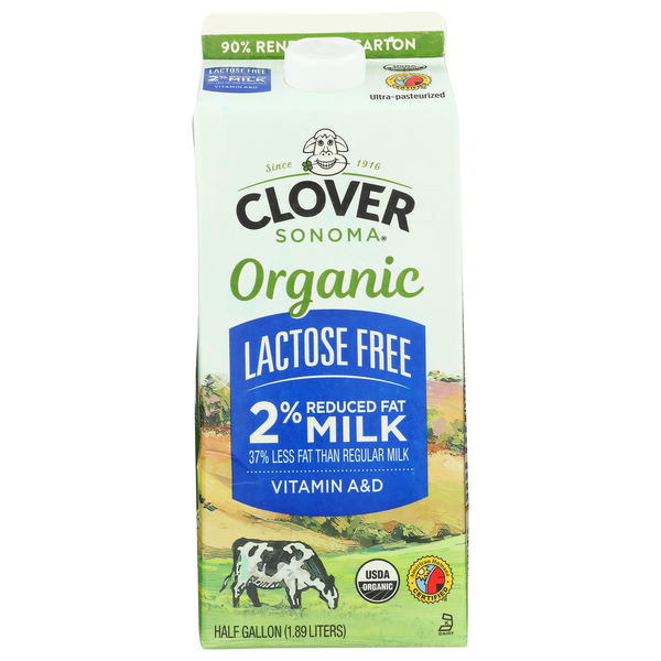 Clover Sonoma Clo Milk Org Lacf 2% Uht Hg hero