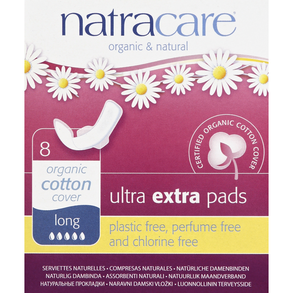 Feminine Care Natracare Pads, Ultra Extra, Long hero