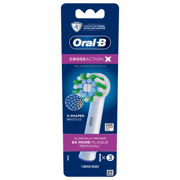 Oral Hygiene Oral-B CrossAction Electric Toothbrush Replacement Brush Heads hero