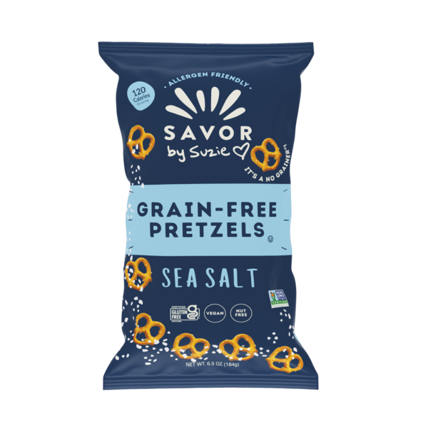 Chips & Pretzels Savor by Suzie Sea Salt Grain Free Pretzels hero