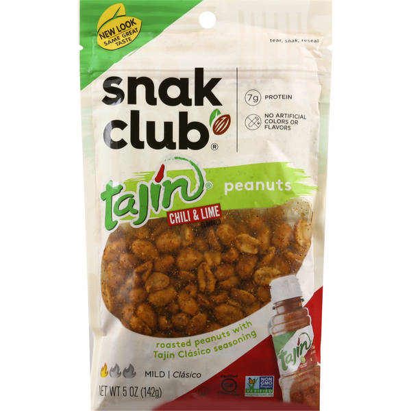 Nuts, Seeds & Dried Fruit Snak Club Peanuts, Tajin Chili & Lime, Mild hero