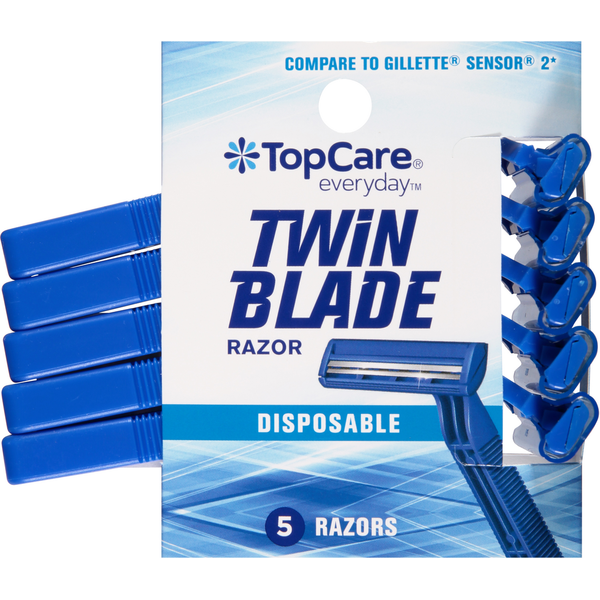 Shave Needs TopCare Razors, Disposable, Twin Blade hero