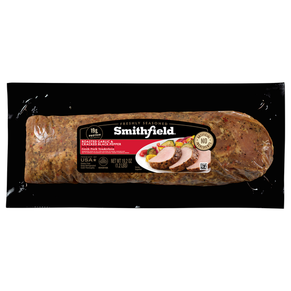 Packaged Meat Smithfield Roasted Garlic & Cracked Black Pepper Marinated Tenderloin hero