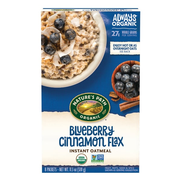 Hot Cereal & Pancake Mixes Nature's Path Optimum Power Blueberry Cinnamon Flax Hot Oatmeal hero