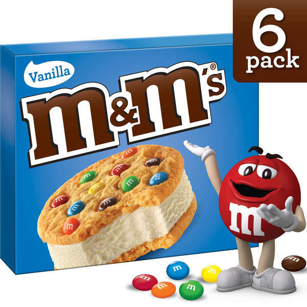 Cookies & Cakes M&M's Cookie Sandwiches With Vanilla Ice Cream hero