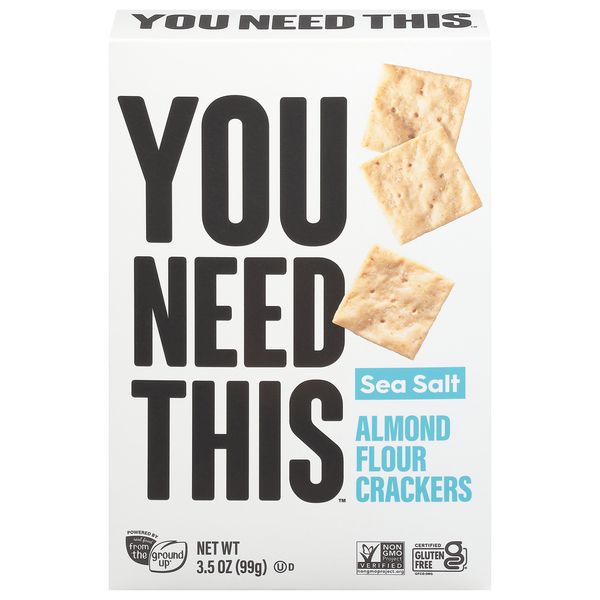 Crackers You Need This Almond Flour Crackers, Sea Salt hero