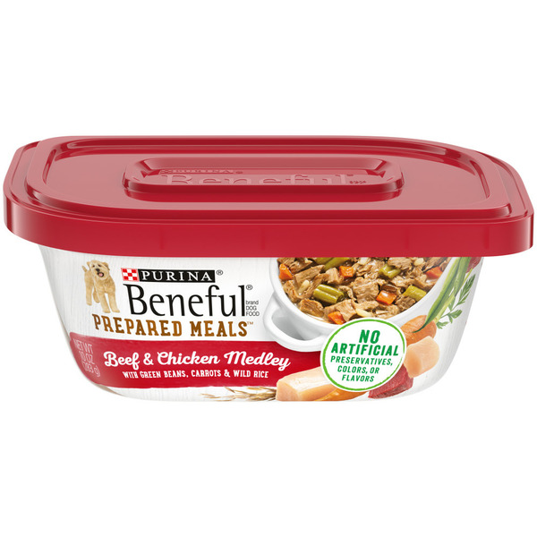 Dog Food & Care Purina Beneful High Protein, Wet Dog Food With Gravy, Prepared Meals Beef & Chicken Medley hero