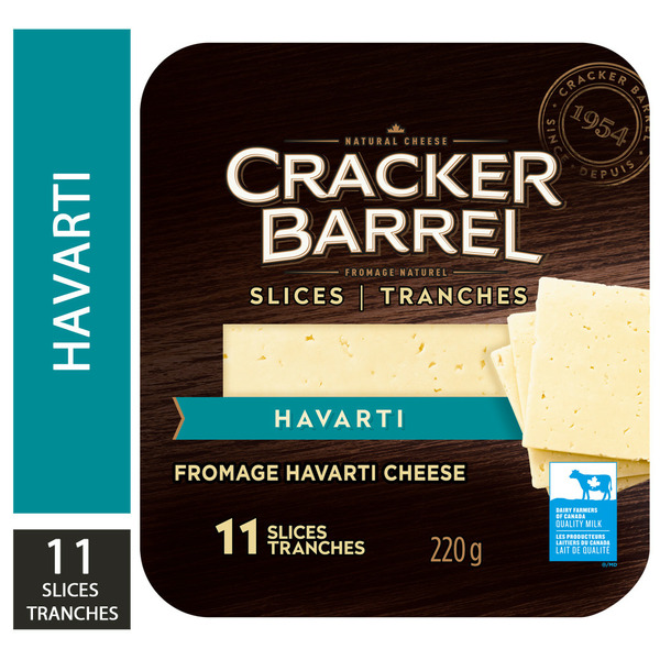 Packaged Cheese Cracker Barrel Havarti Cheese Slices hero