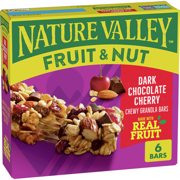 Energy & Granola Bars Nature Valley Dark Chocolate Cherry Chewy Fruit and Nut Granola Bars hero