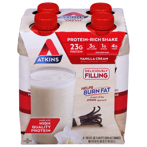 Cocoa & Drink Mixes Atkins Vanilla Cream Protein-Rich Nutrition Shake hero