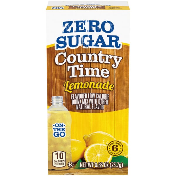 Cocoa & Drink Mixes Country Time Zero Sugar Lemonade Naturally Flavored Powdered Drink Mix hero