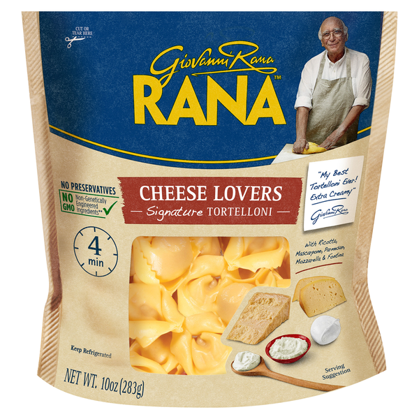 Fresh Pasta (Refrigerated) Rana Cheese Lovers Tortelloni Refrigerated Pasta hero