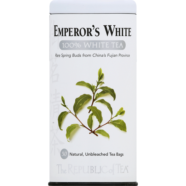 Tea The Republic of Tea 100% White Tea, Emperor's White, Bags hero