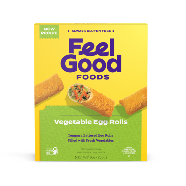 Frozen Appetizers & Sides Feel Good Foods Gluten Free, Vegetable Egg Rolls hero