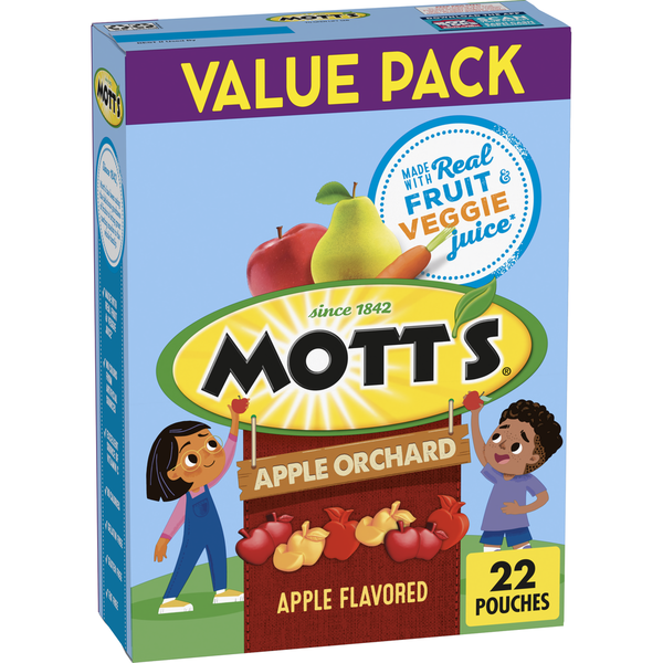 Dips Mott’s Gluten Free Apple Orchard Fruit Flavored Snacks Treat Pouches Kids School Snacks hero