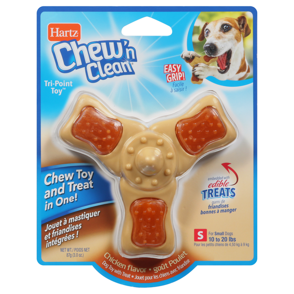 Dog Food & Care Hartz Tri-Point Toy, Chicken Flavor, Small hero