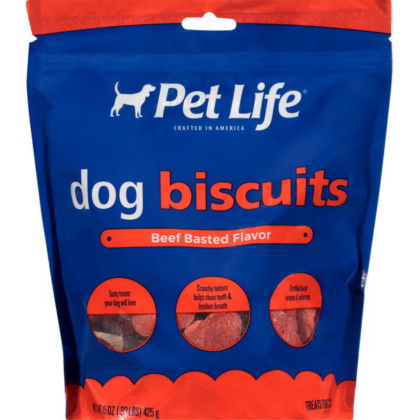 Dog Food & Care Pet Life Dog Biscuits, Beef Basted Flavor hero