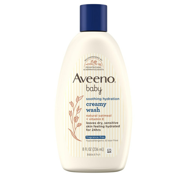 Baby Bath & Body Care Aveeno Soothing Hydration Creamy Wash, Natural Oatmeal hero