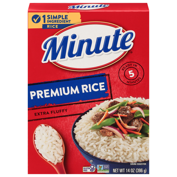 Instant Foods Minute Rice Rice, Premium, Extra Fluffy hero