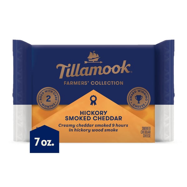 Packaged Cheese Tillamook Smoked Medium Cheddar Cheese hero