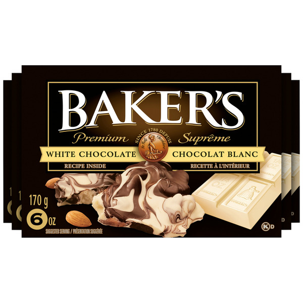 Candy & Chocolate Baker's 100% Pure Premium White Chocolate Baking Bar hero