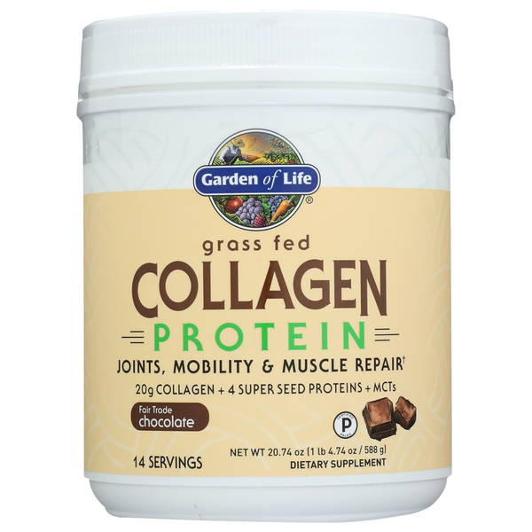 Miscellaneous Supplements Garden of Life Collagen Protein Powder, Chocolate hero