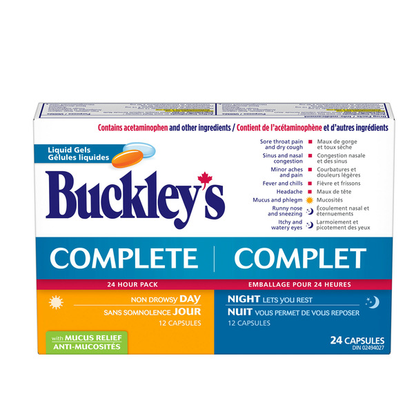 Cough, Cold & Flu Buckley's Gels Complete Liquid Gels With Mucous Relief - D/N hero