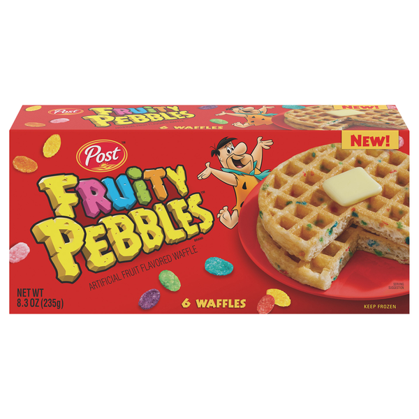 Post PEBBLES Waffles, Fruit Flavored hero