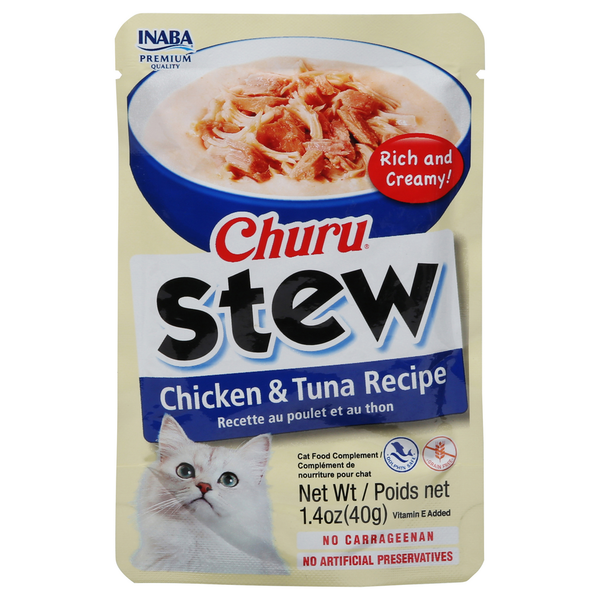 Cat Food & Care Inaba Churu Cat Food Complement, Chicken & Tuna Recipe, Stew hero