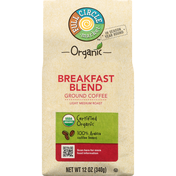 Coffee Full Circle Organic Morning Blend Medium Roast Ground Coffee hero