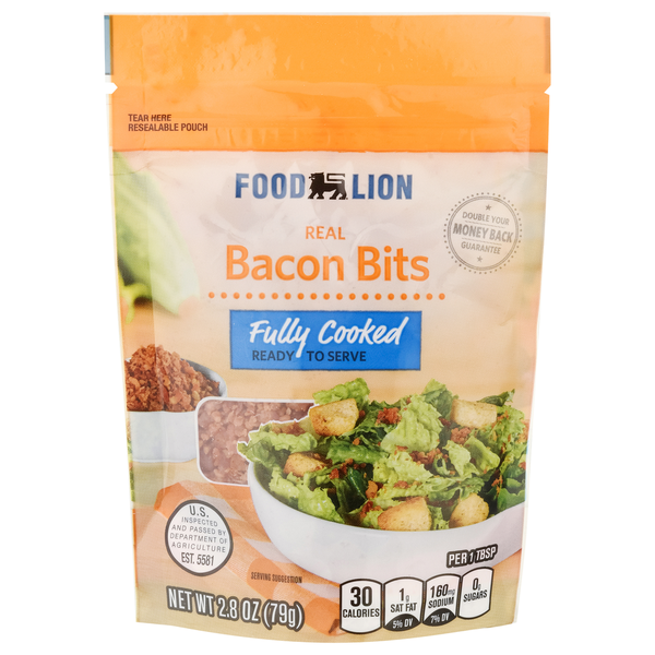 Salad Dressing & Toppings Food Lion Bacon Bits, Real hero