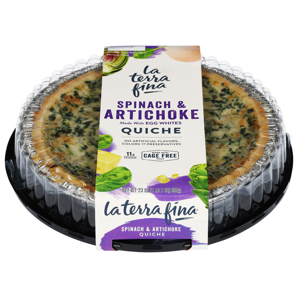 Canned & Jarred Vegetables La Terra Fina Quiche, Spinach & Artichoke hero