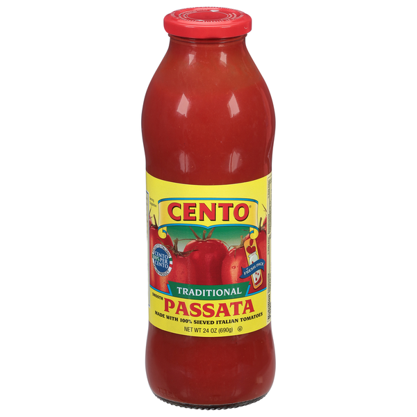 Canned & Jarred Vegetables Cento Passata, Traditional, Smooth, Fresh Pack hero